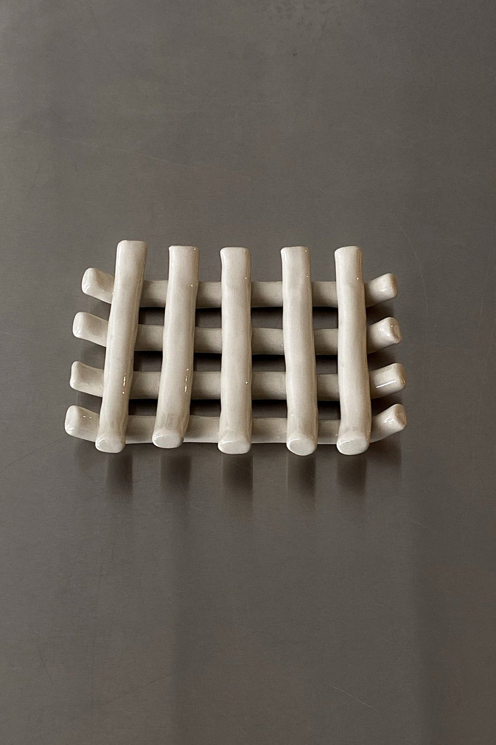 Grid Soap Dish in Cream