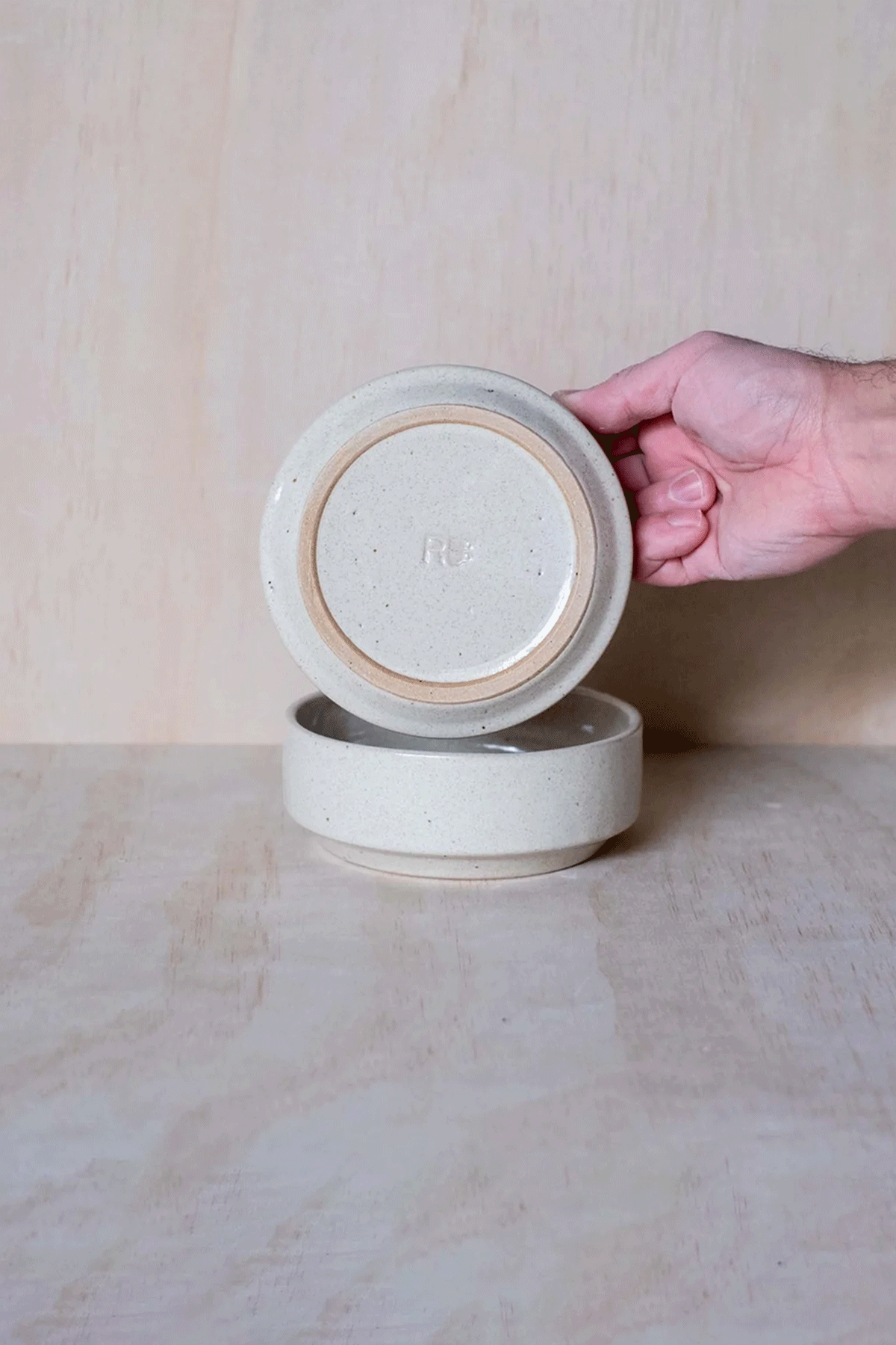 Small Stacking Bowl in Beige