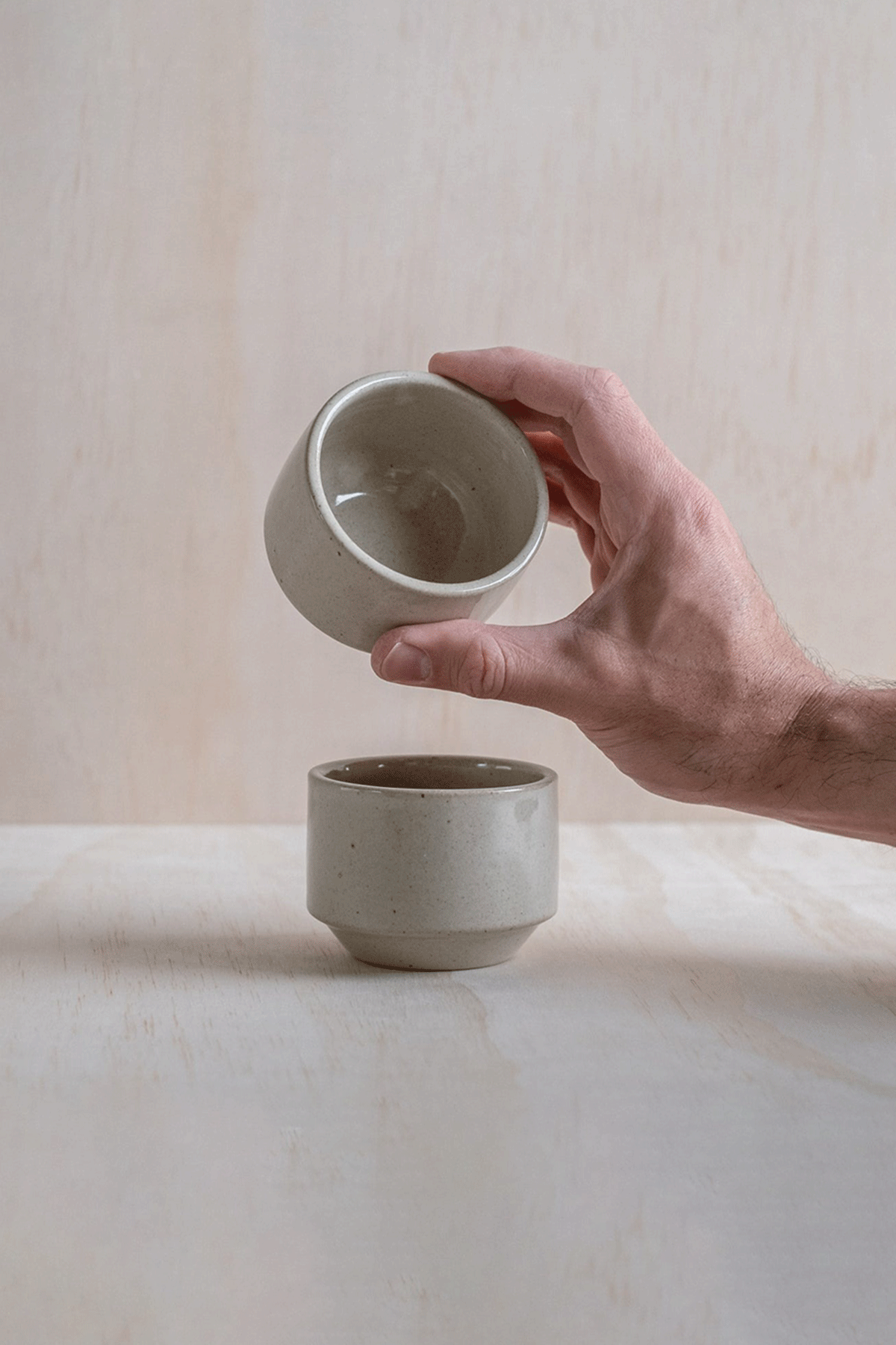 Stacking Tumbler in Beige