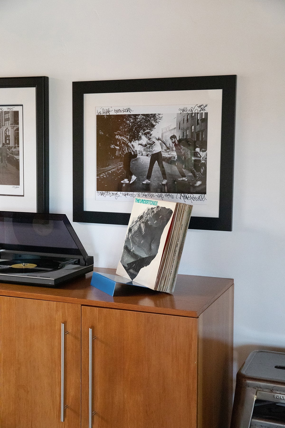 LP Record Stand in Blue