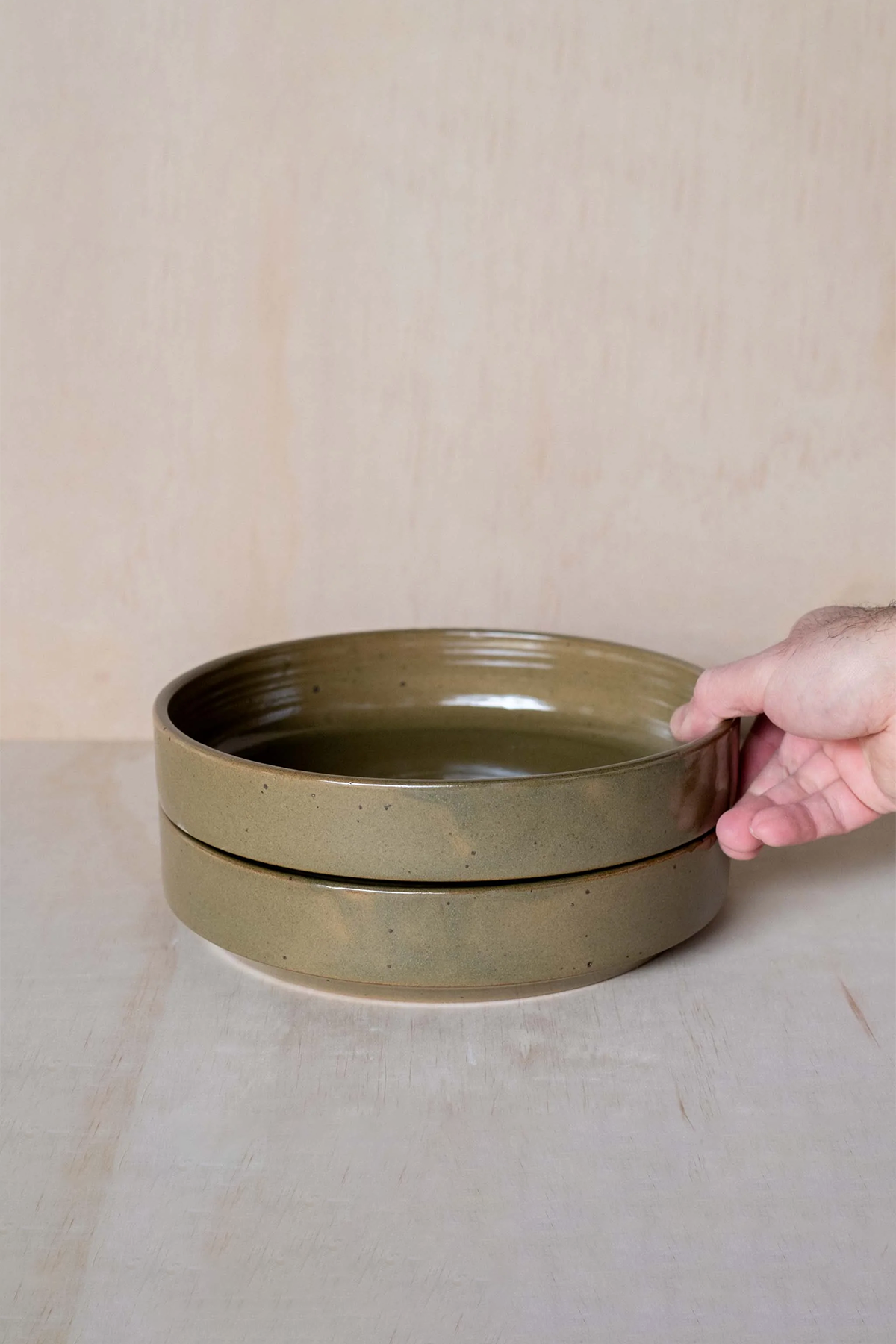Large Stacking Bowl in Sage