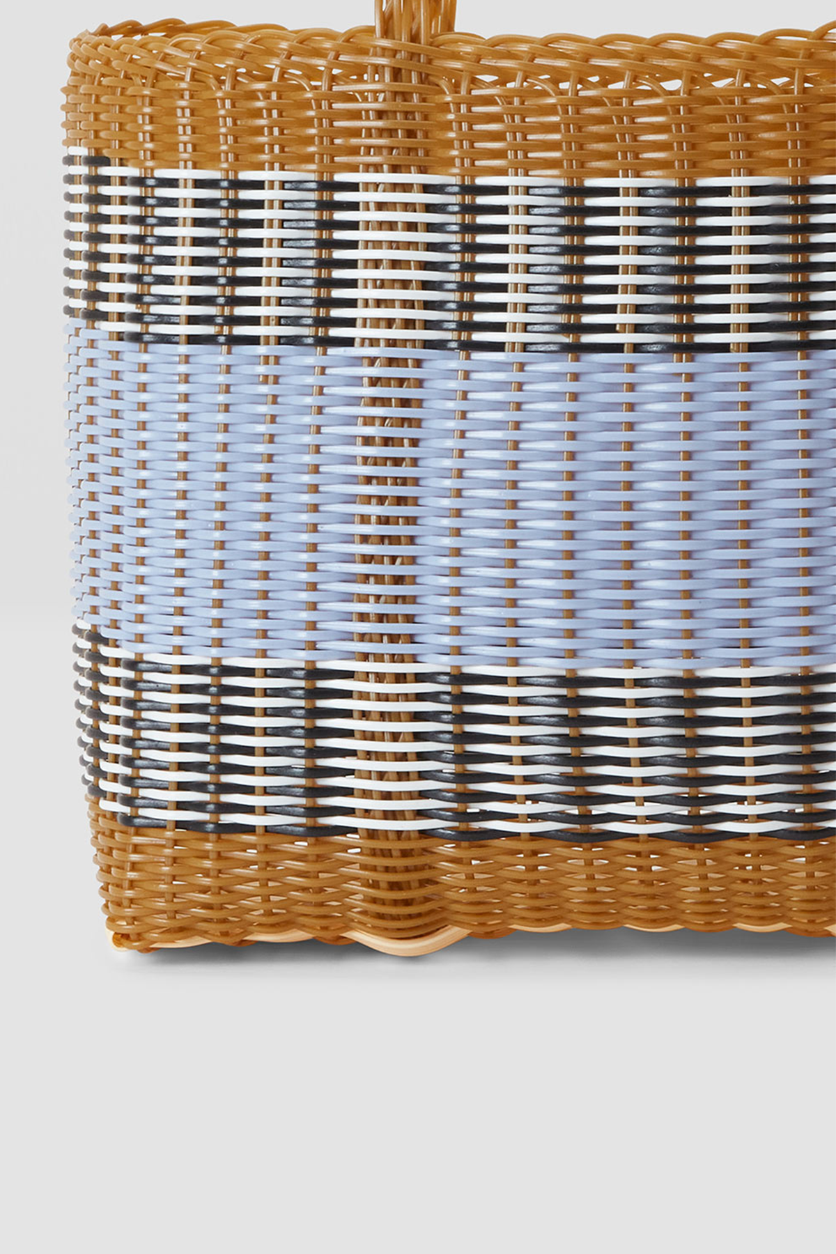 Small Basket in Tobacco & Blue Lilac
