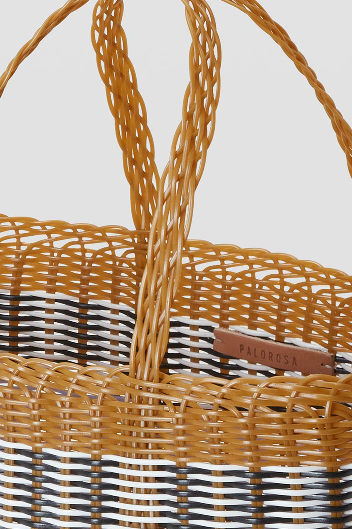 Small Basket in Tobacco & Blue Lilac