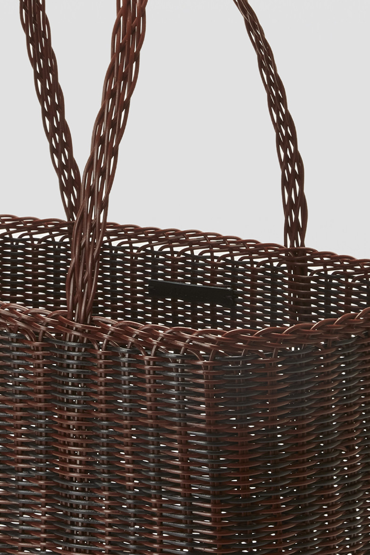 Medium Basket in Chocolate & Black