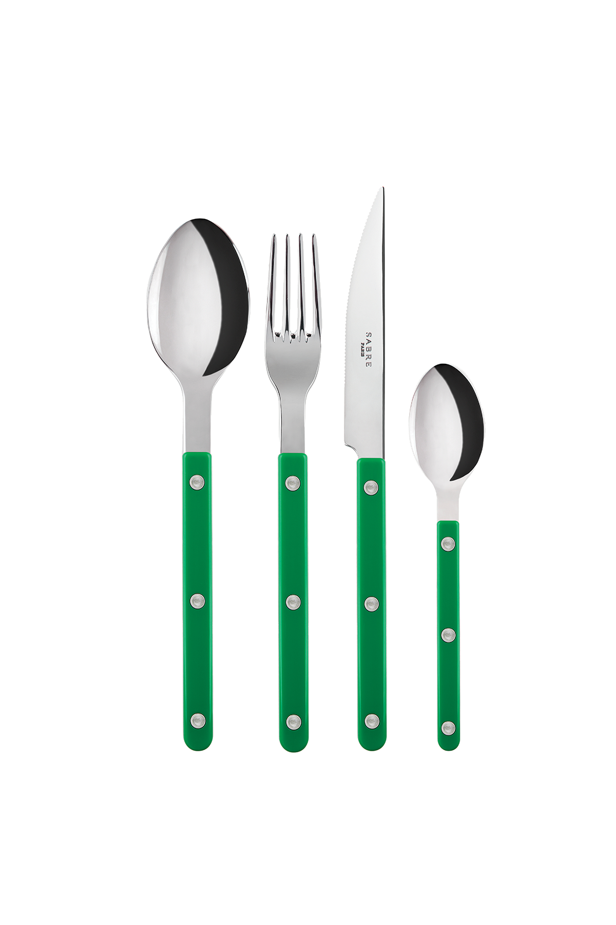 Bistrot Solid Cutlery Set in Garden Green