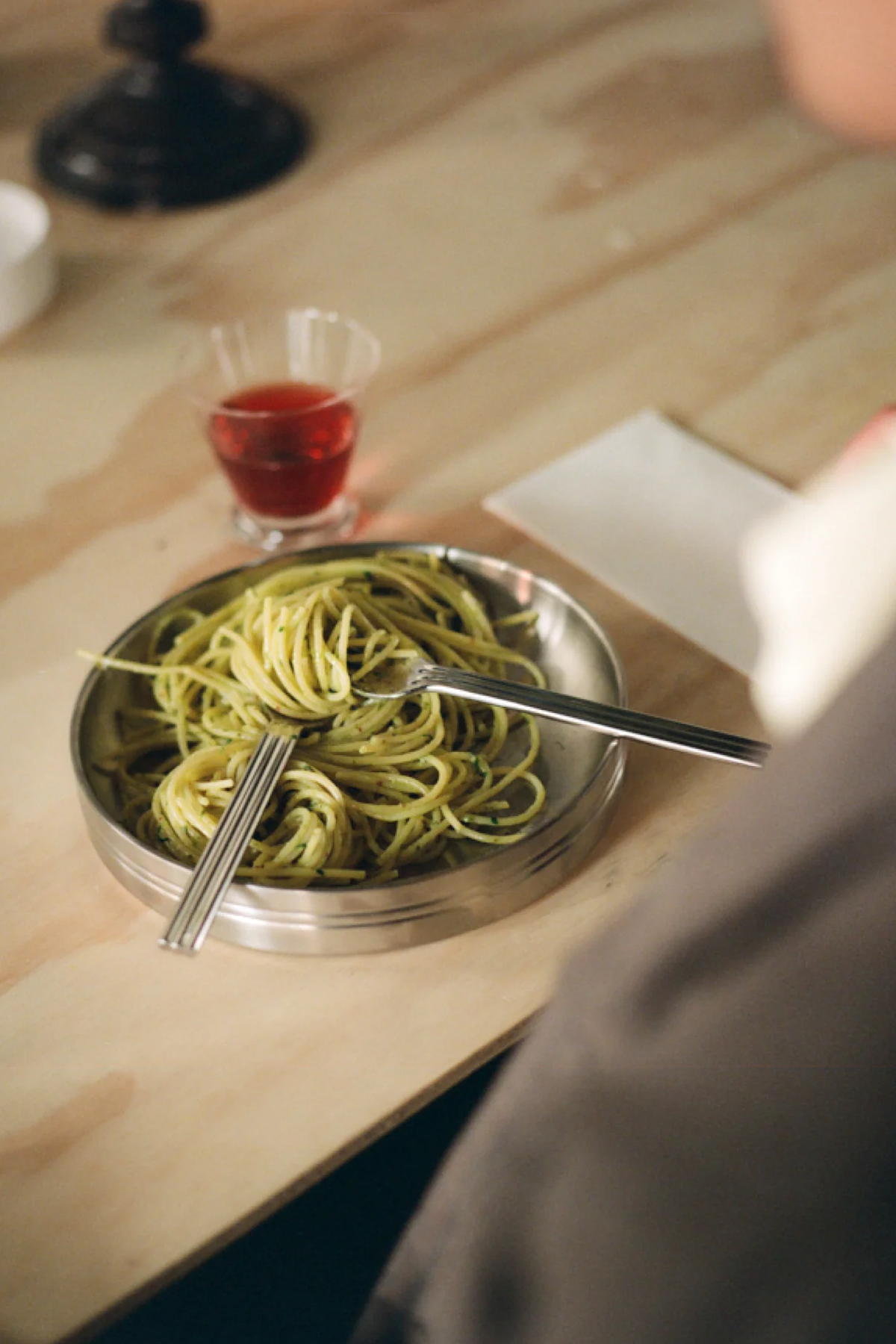 Stainless Steel Pasta Plate — Set of 2