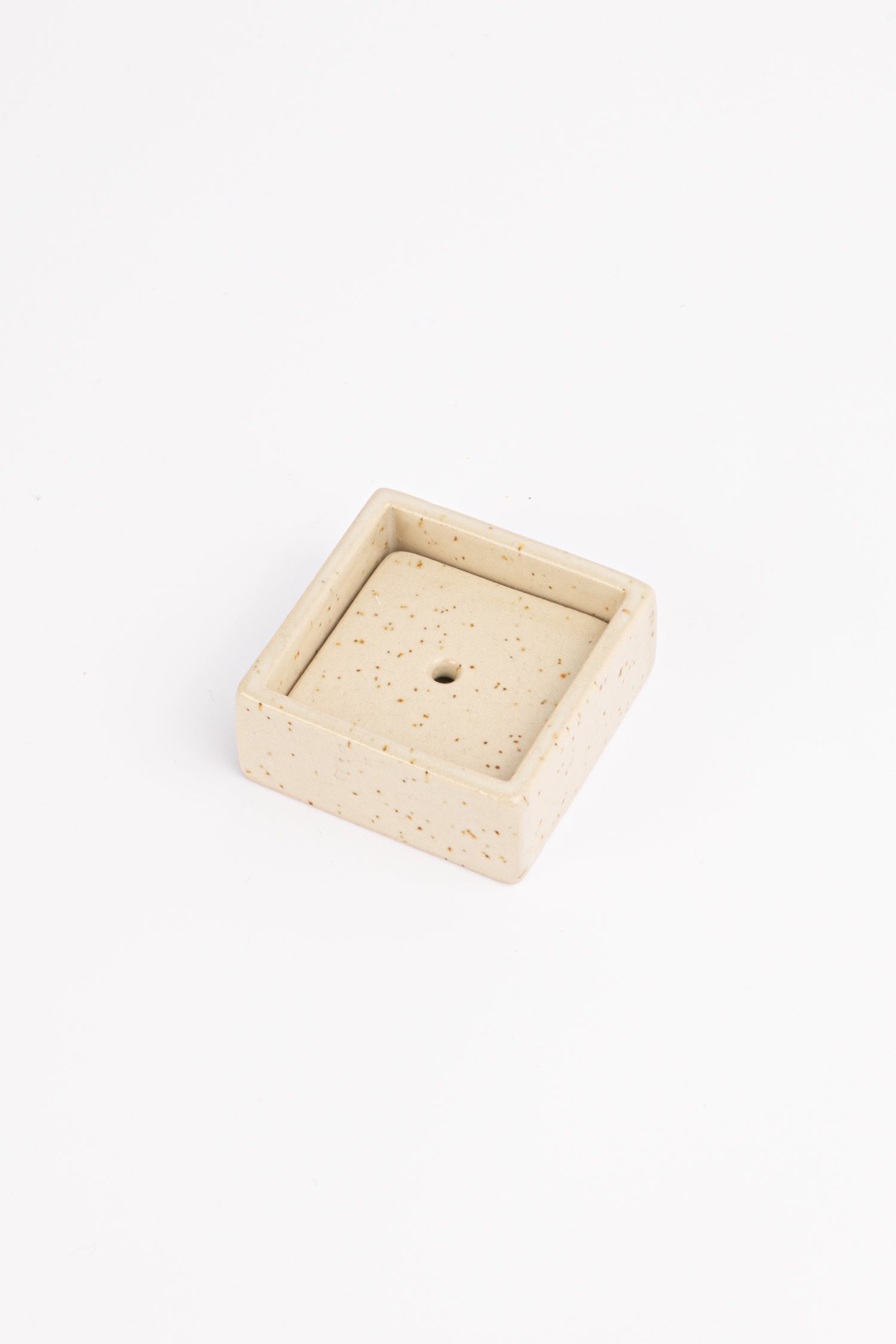 Square Soap Dish – Cream Speckle