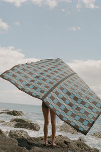 Woven Outdoor Mat in Azure