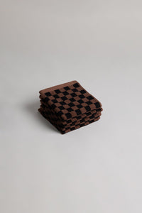 Quill (Face Cloth) in Tabac & Noir