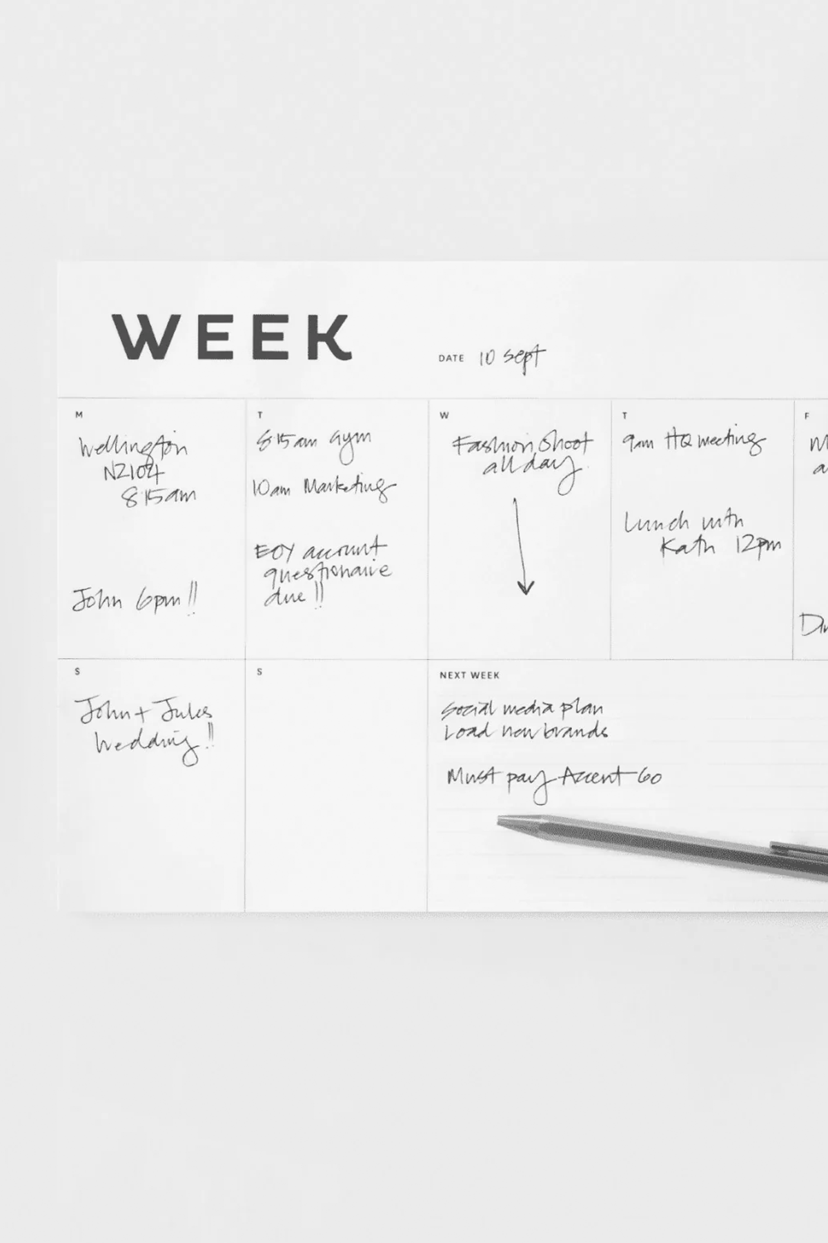 Weekly Planner A4