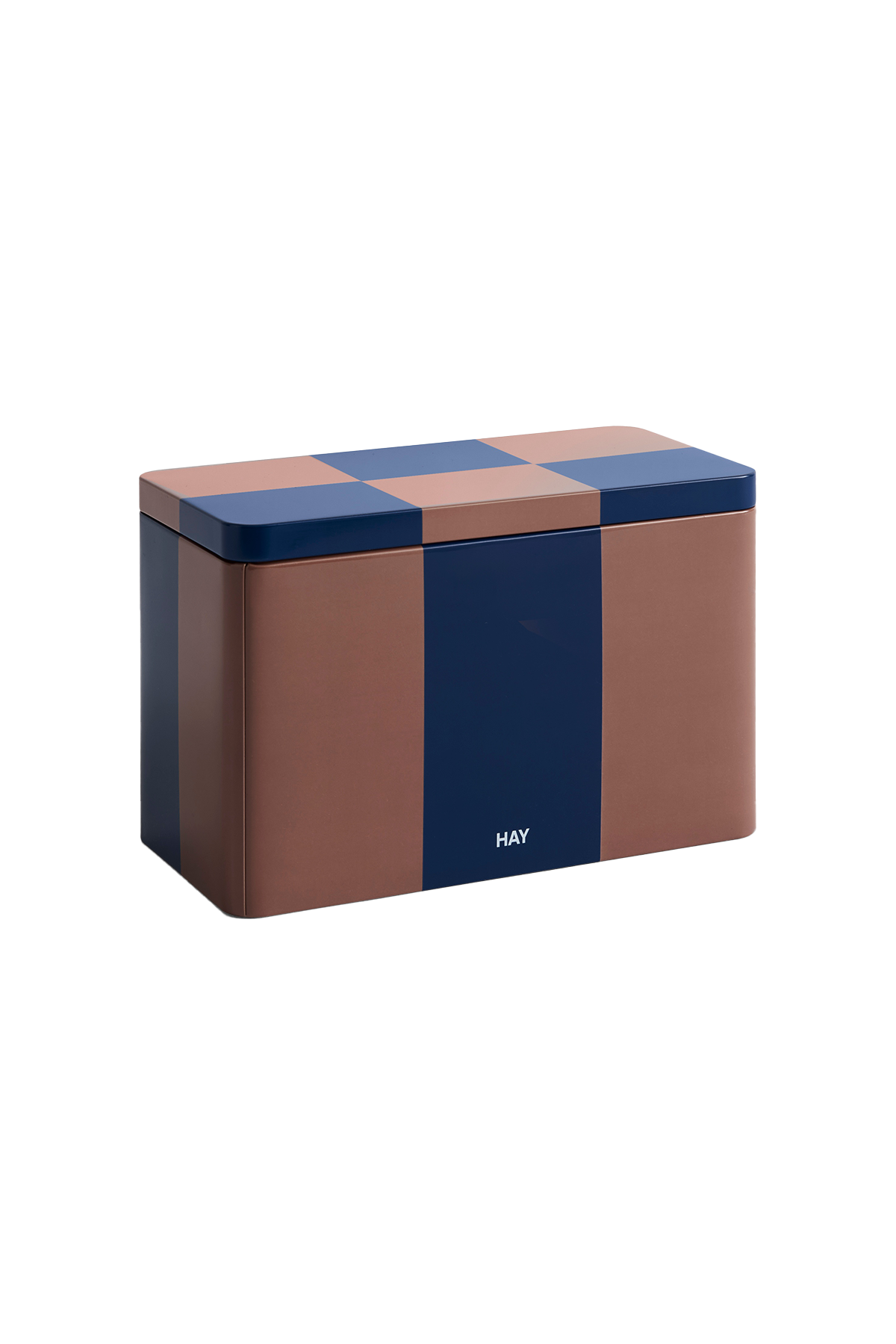 Medium Tin in Brown & Blue