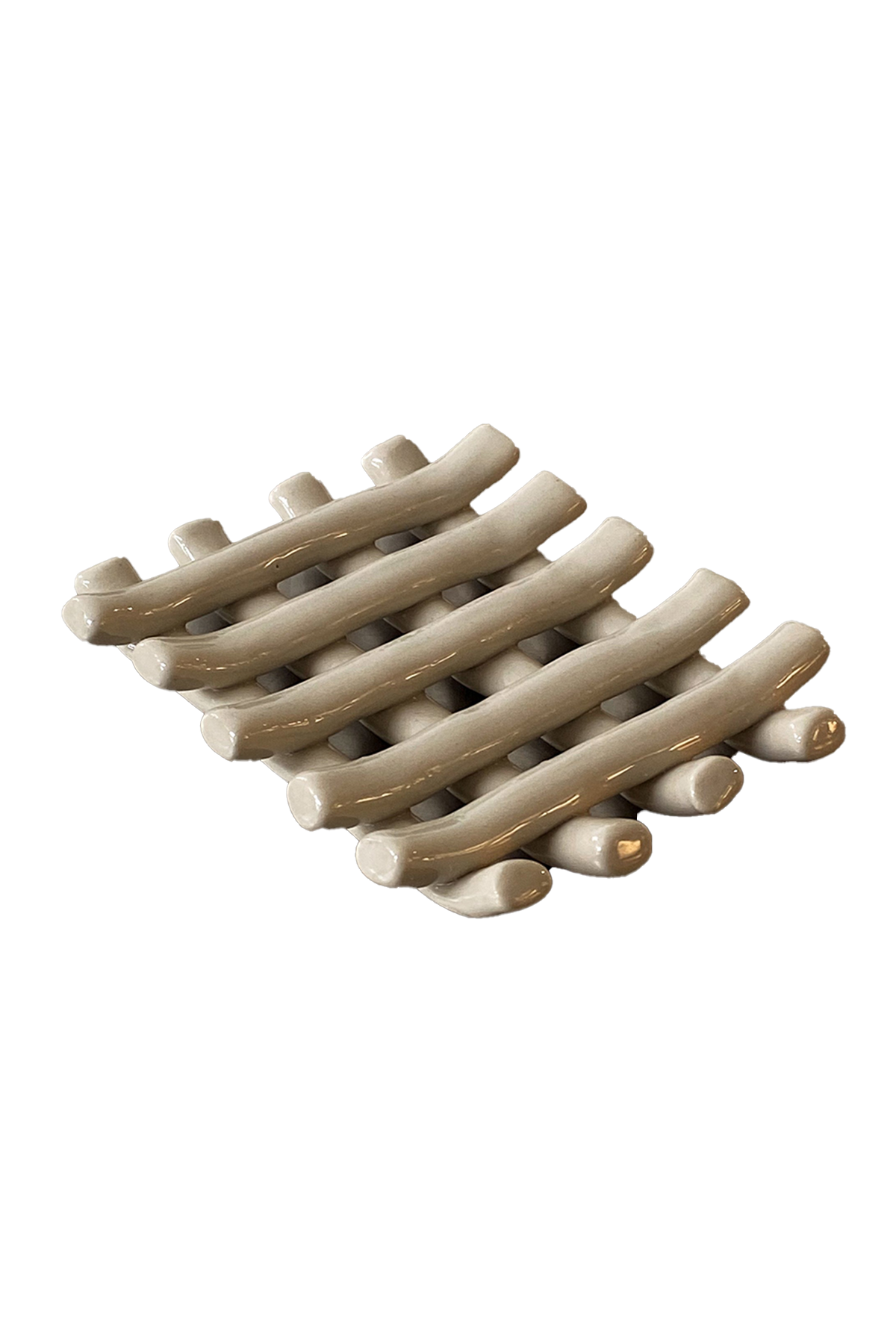 Grid Soap Dish in Cream