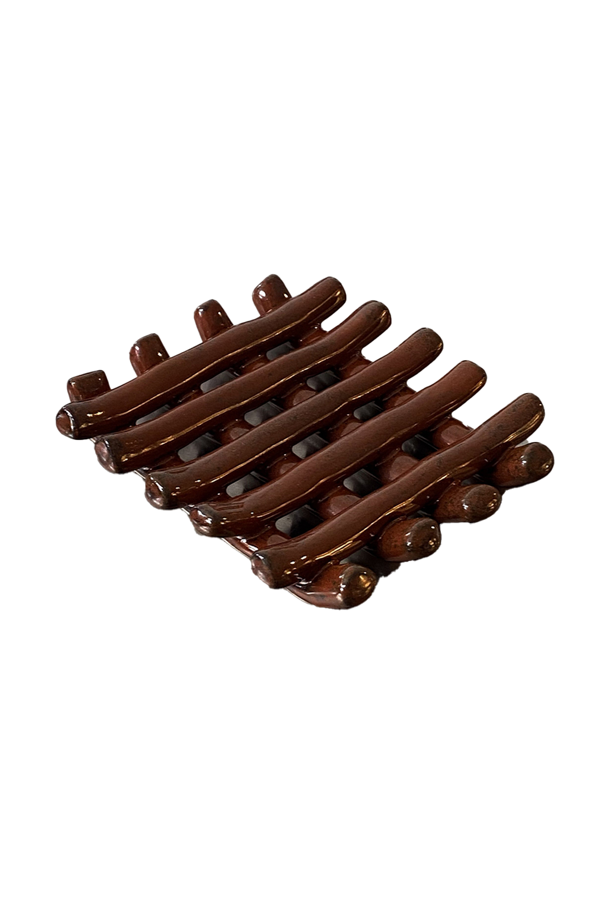 Grid Soap Dish in Red Ash