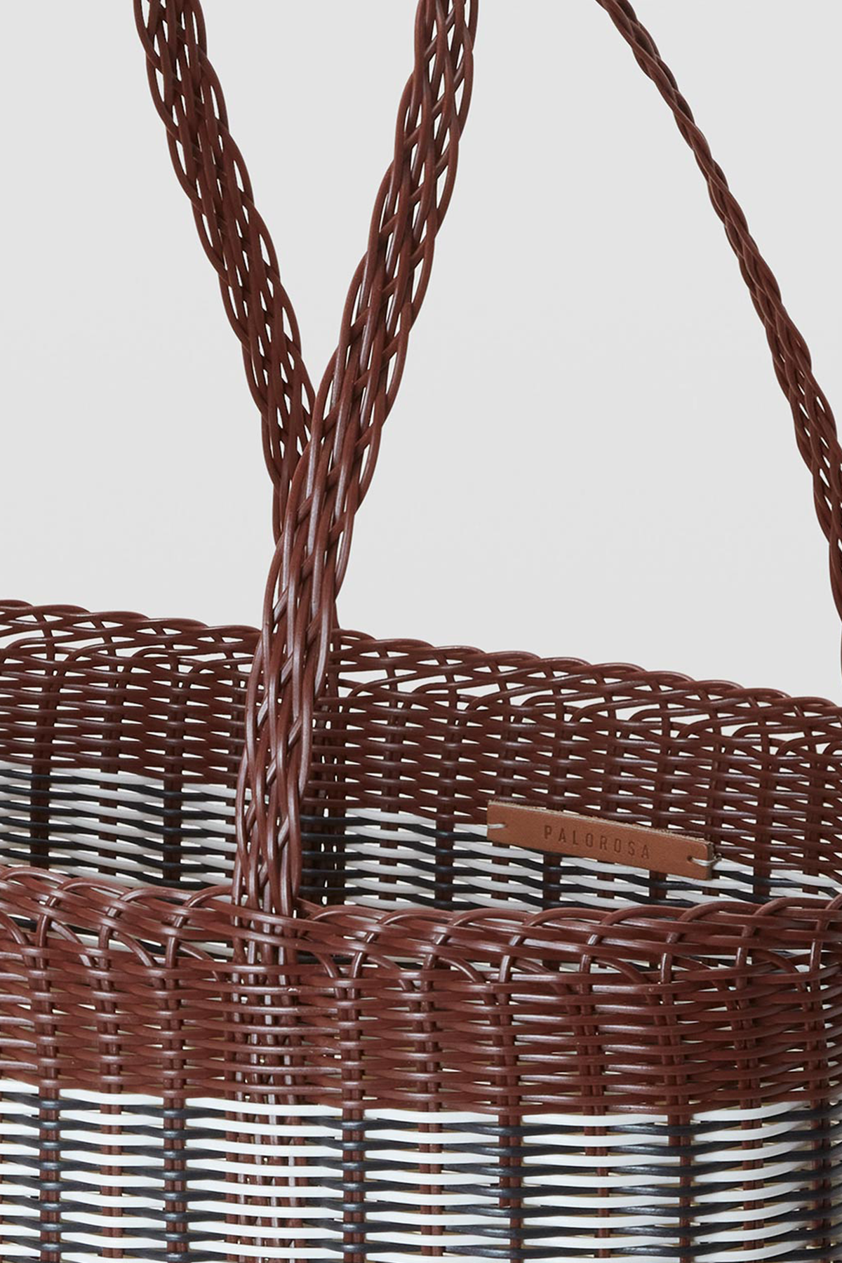 Medium Basket in Chocolate & Palm