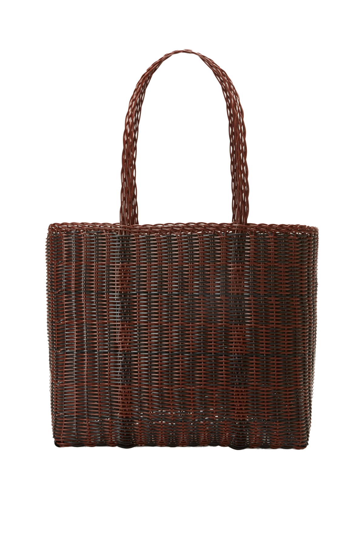 Medium Basket in Chocolate & Black