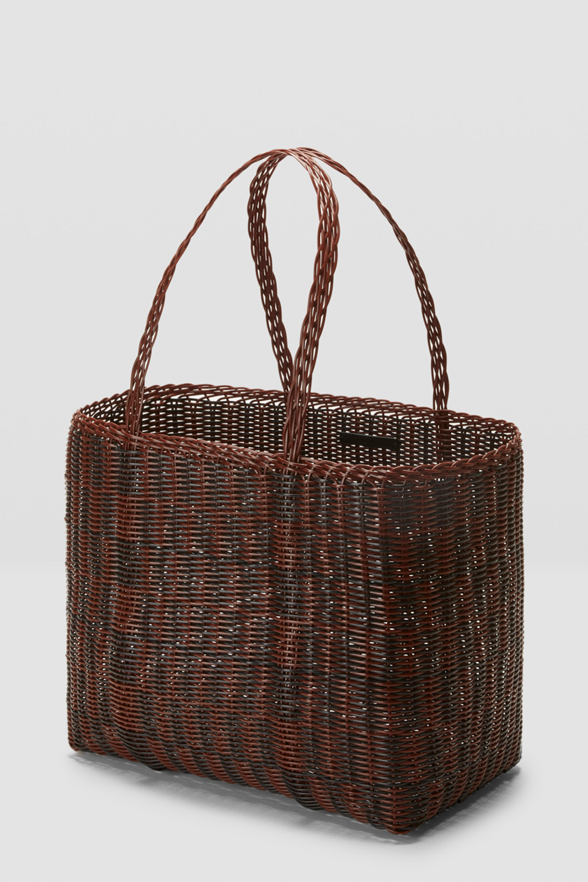 Medium Basket in Chocolate & Black