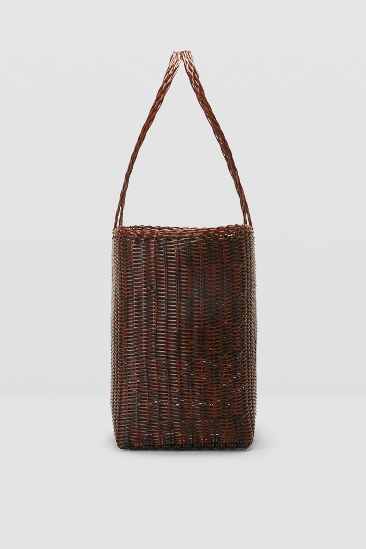 Medium Basket in Chocolate & Black