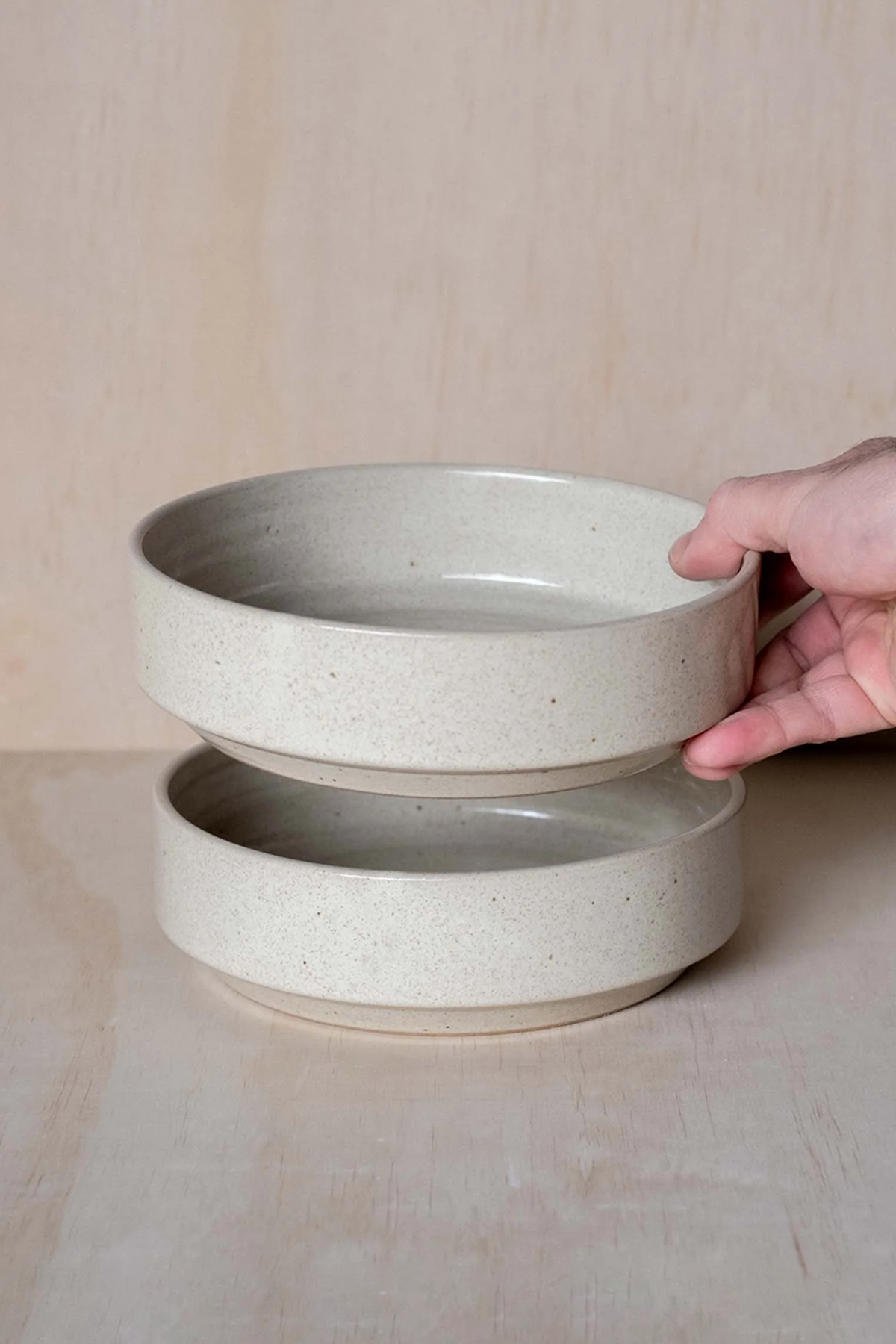 Medium Stacking Bowl in Beige