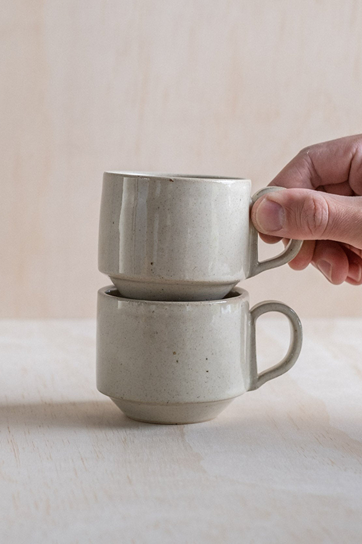 Stacking Mug in Beige