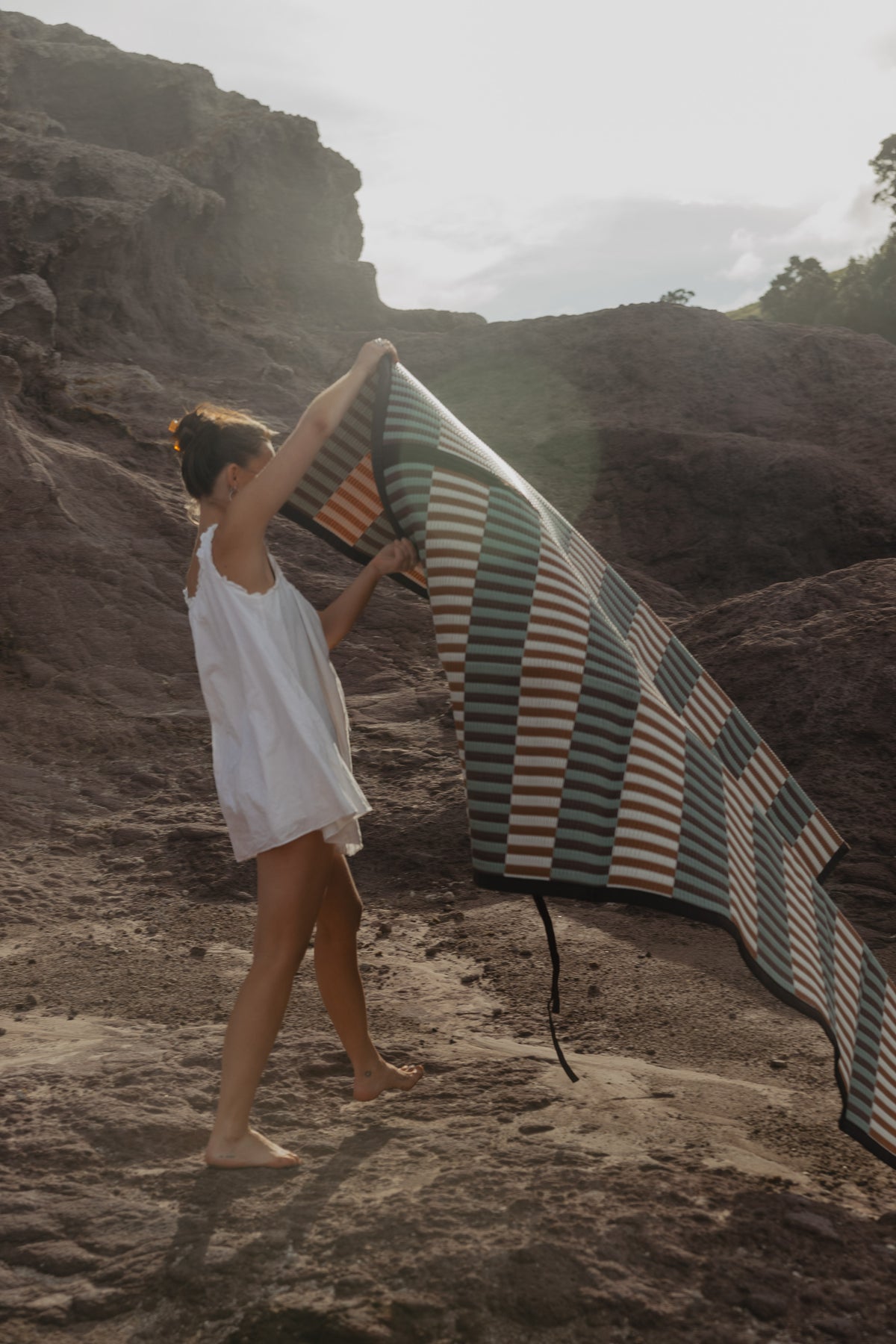 Woven Outdoor Mat in Tsuki