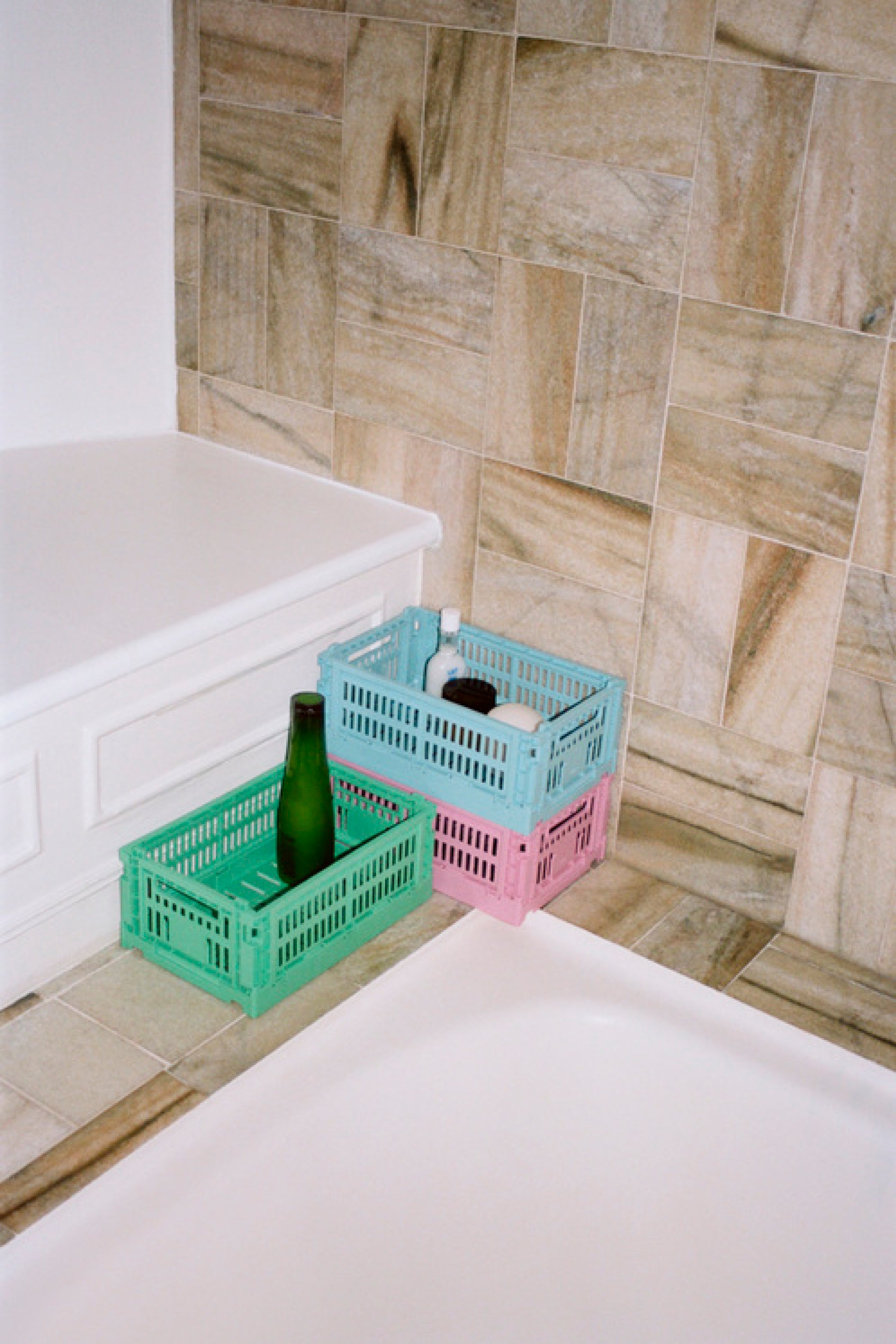 Small Colour Crate in Dusty Rose