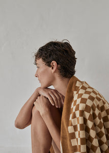 Roman (Pool) Towel in Cedar & Sand
