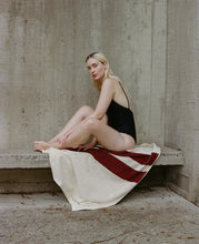 Load image into Gallery viewer, Erin (Pool) Towel in Maroon &amp; Butter
