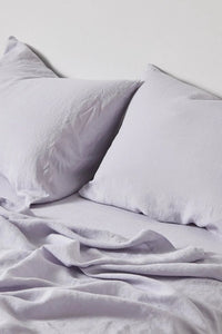 100% Linen Flat Sheet in Lilac