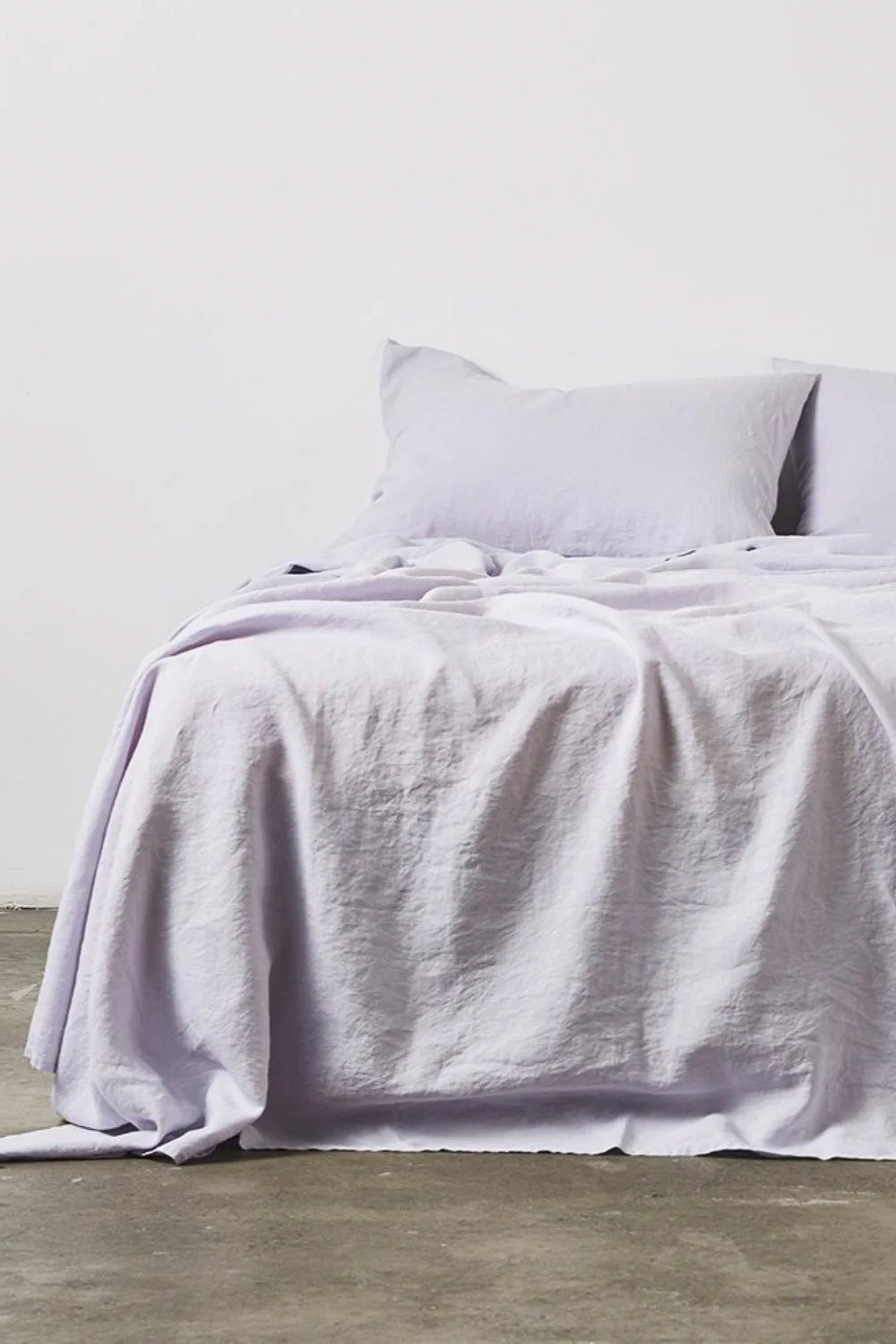 100% Linen Flat Sheet in Lilac