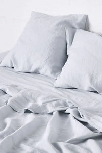 100% Linen Flat Sheet in Mist