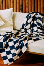 Load image into Gallery viewer, Curio Blanket – Navy Check
