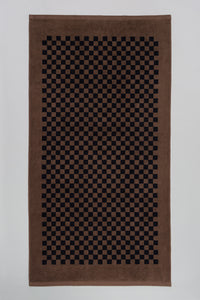 Roman (Pool) Towel in Tabac & Noir