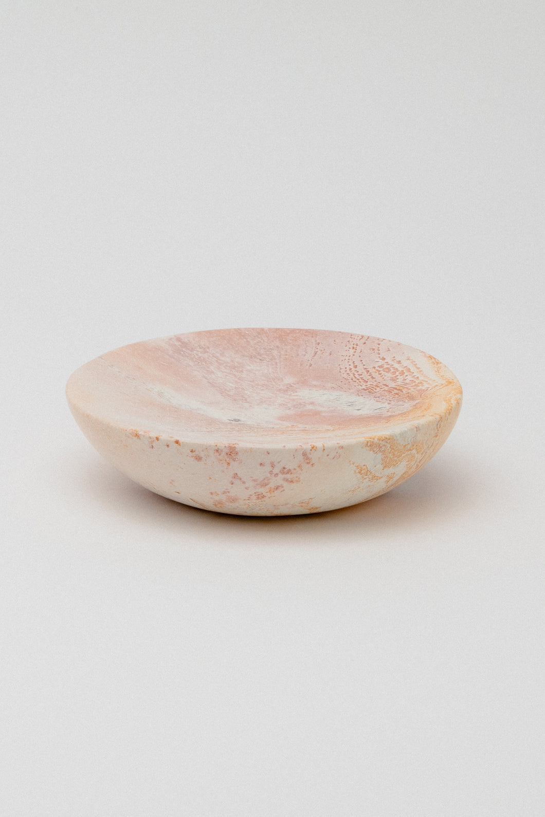 Round Soap Dish — Pink Stone