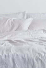 Load image into Gallery viewer, 100% Linen Duvet Cover in White
