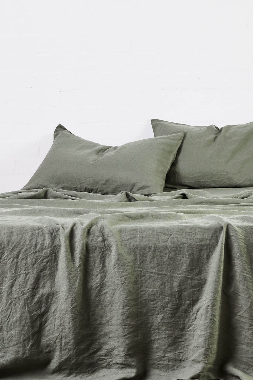 100% Linen Flat Sheet in Khaki