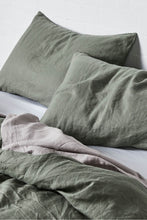Load image into Gallery viewer, 100% Linen Pillowslip Set (of two) in Khaki
