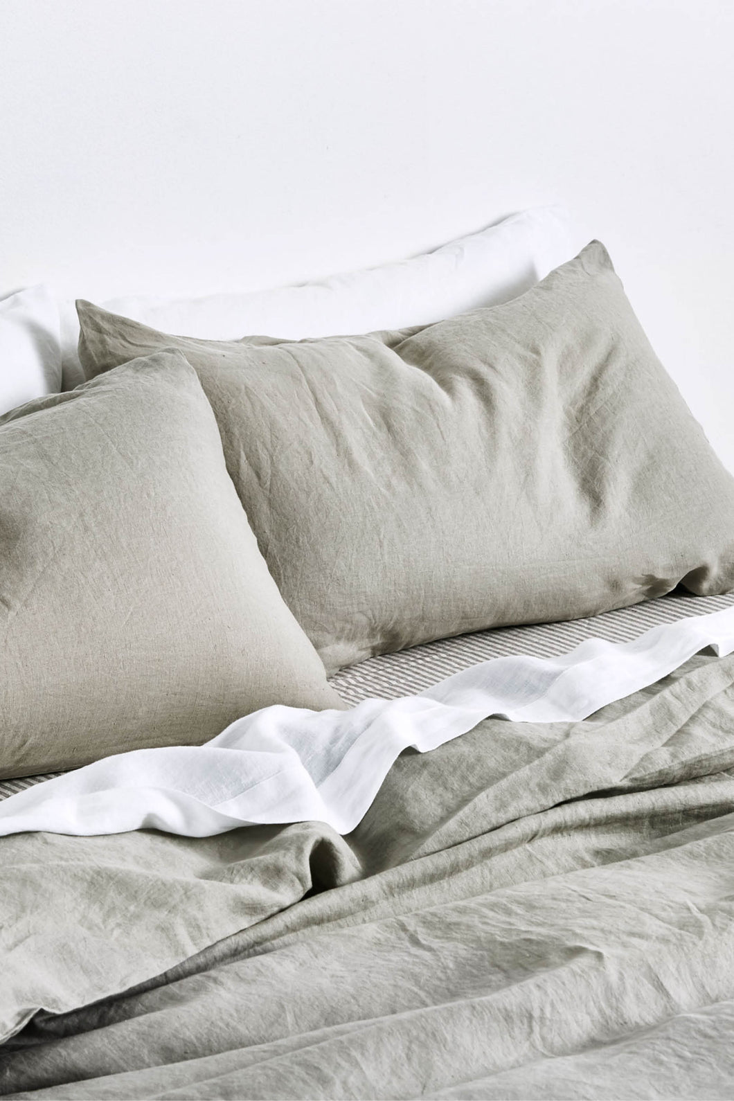 100% Linen Duvet Cover in Stone