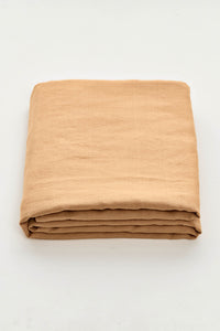 100% Linen Fitted Sheet in Tan