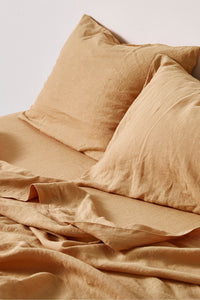 100% Linen Pillowslip Set (of two) in Tan