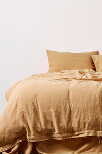 100% Linen Duvet Cover in Tan