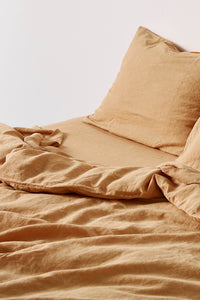 100% Linen Duvet Cover in Tan