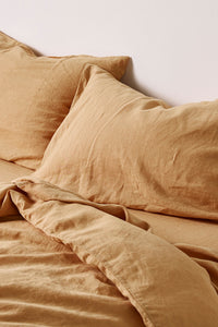 100% Linen Duvet Cover in Tan