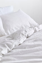 Load image into Gallery viewer, 100% Linen Duvet Cover in White
