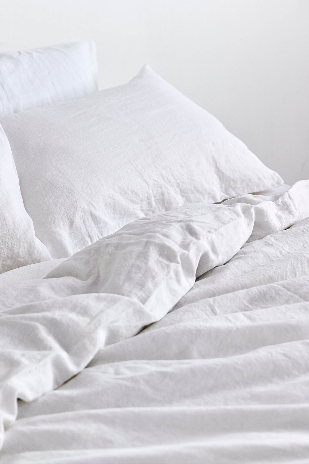 100% Linen Duvet Cover in White