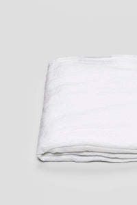 100% Linen Fitted Sheet in White