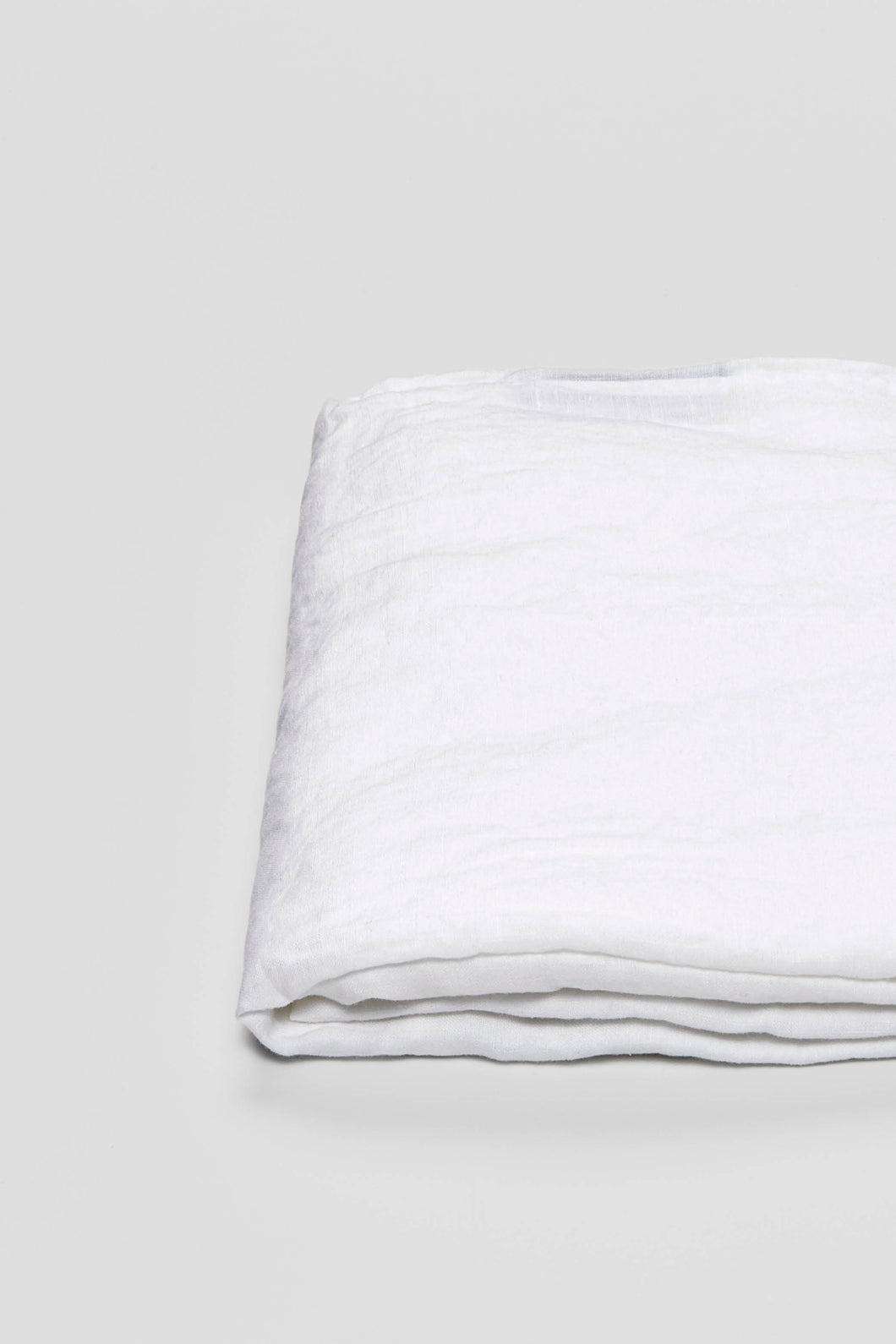 100% Linen Fitted Sheet in White
